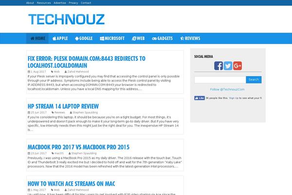 technouz.com site used Technouz