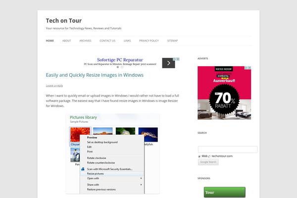 techontour.com site used Stortech