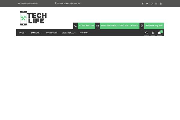 Tech-life theme site design template sample