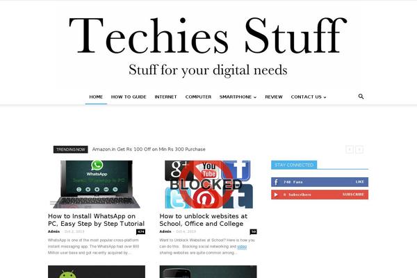 TechMagazine website example screenshot