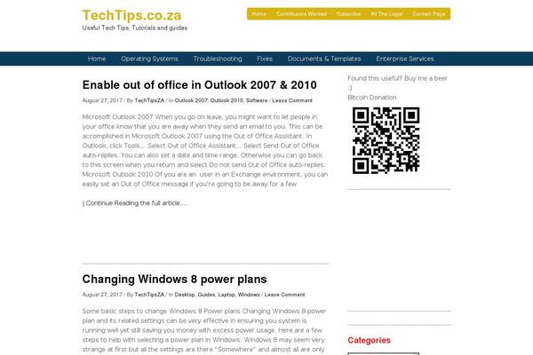 techtips.co.za site used Simple Flat