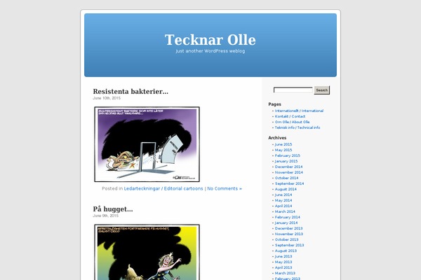 tecknar-olle.se site used Writers Blogily