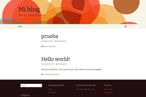 Twenty Thirteen theme site design template sample