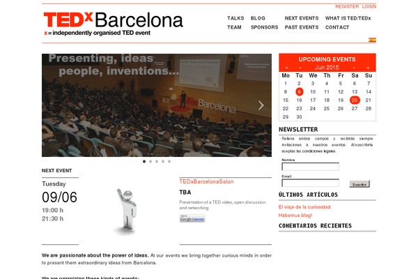 tedxbarcelona.com site used Tedxbcn