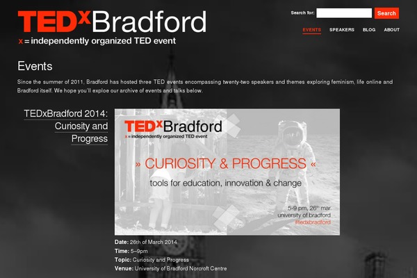 tedxbradford.com site used Ted