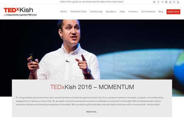 tedxkish.com site used Tedxkish