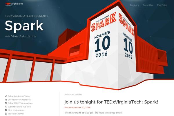 tedxvirginiatech.com site used Tedxvt