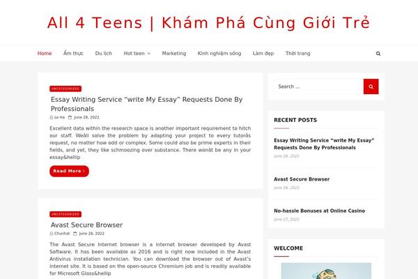 teen.vn site used Blog-nano