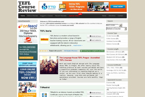 teflcoursereview.com site used Teflcoursereview-theme