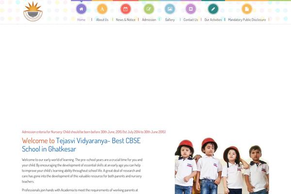 Kids-world theme site design template sample