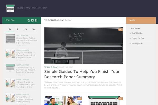 Hueman theme site design template sample