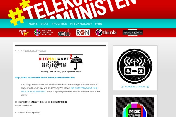 telekommunisten.net site used Telekommunisten