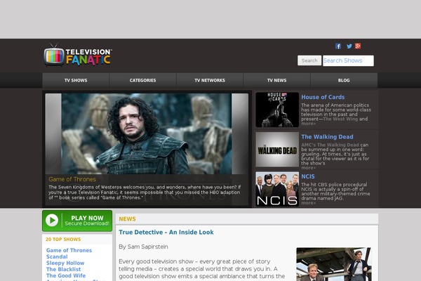 Super RSS Reader website example screenshot