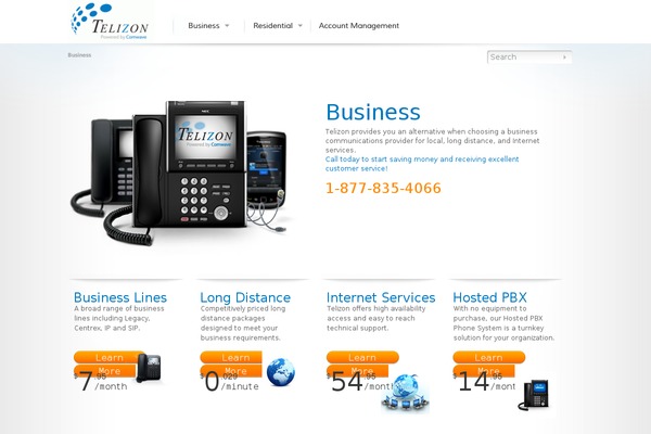 telizon.biz site used Comwave