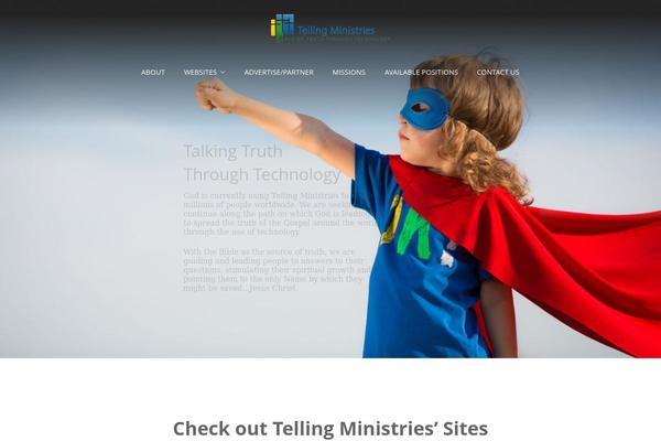 tellingministries.org site used Amax-child-theme