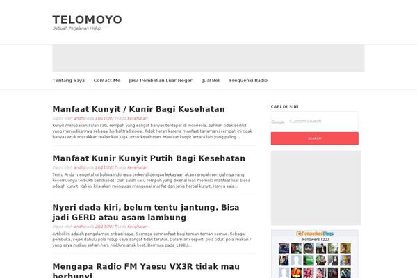 telomoyo.com site used Twenty Ten