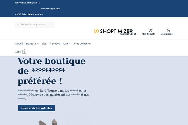 Shoptimizer theme site design template sample