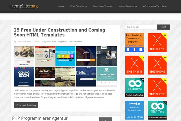 templatemag.com site used Tmag
