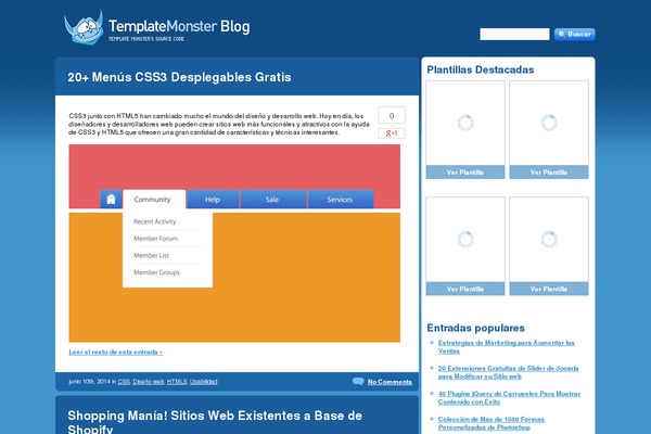 templatemonsterblog.es site used Redesign