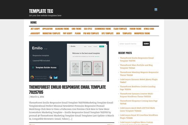 Critique theme site design template sample