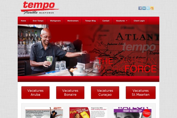 Tempo theme site design template sample