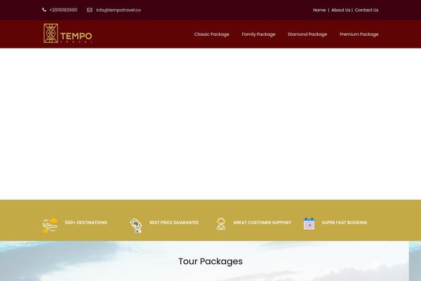 Tempo theme site design template sample