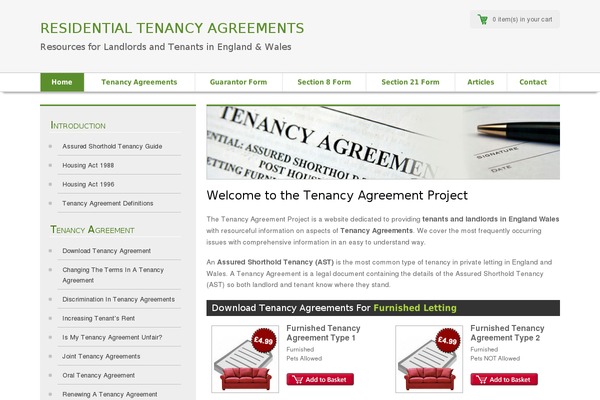tenancyagreementproject.co.uk site used Tenancypro