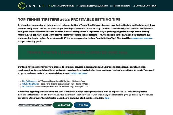 tennis-tips.co.uk site used Tennistips