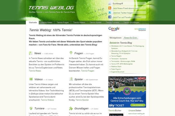 tennis-weblog WordPress theme, websites list used tennis-weblog theme tennis-weblog theme websites examples