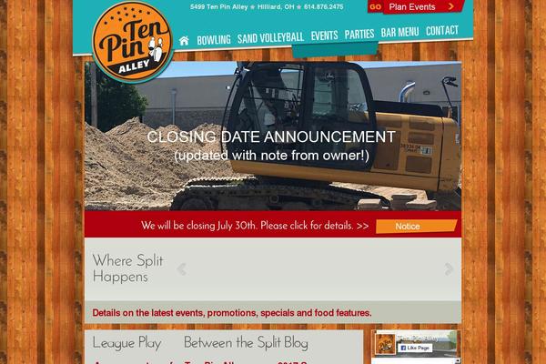 tenpins theme websites examples