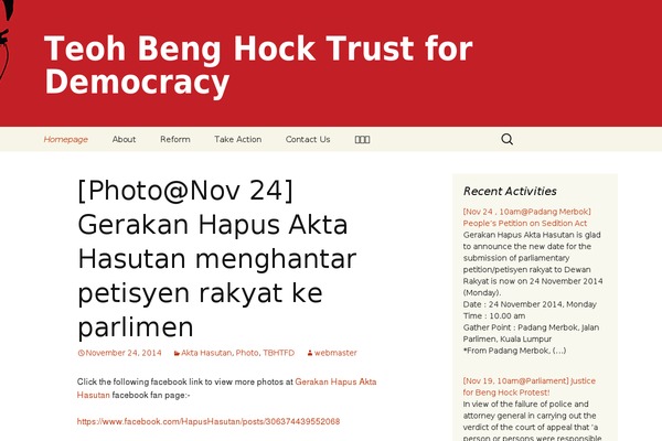 teohbenghock.org site used Clean-blocks