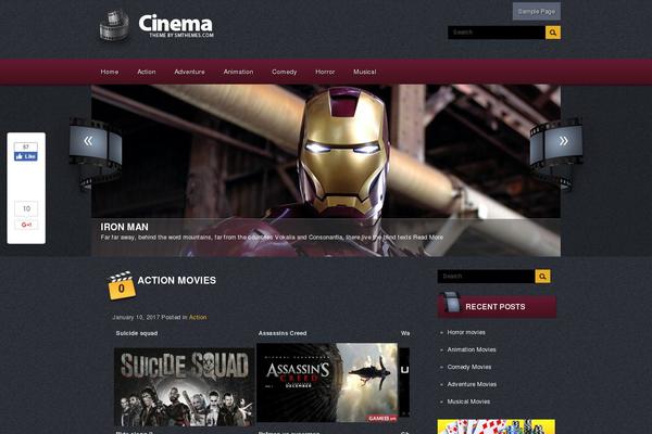 Cinema theme site design template sample