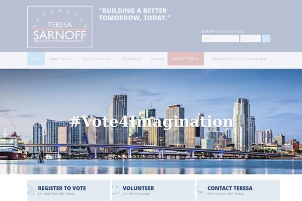 Candidate theme site design template sample