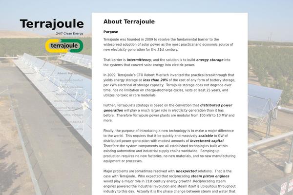 terrajoulecorp.com site used Shams-solar