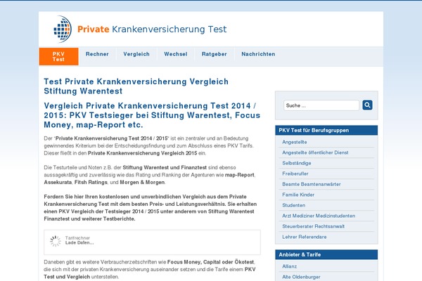 test-private-krankenversicherung.net site used Versicherungsvergleich-2023