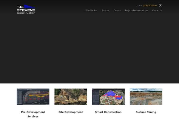 Construction theme site design template sample