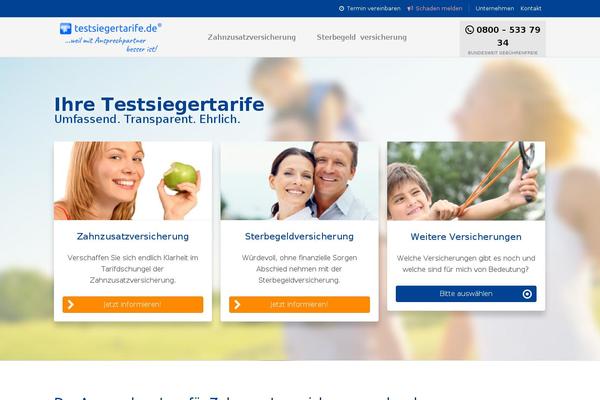 testsiegertarife.de site used Zahnzusatzversicherung-theme