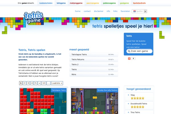 tetrisgame.nl site used Retro-blog
