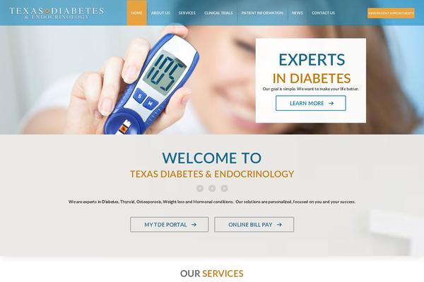 Diabetes theme site design template sample