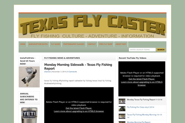texasflycaster.com site used Wp-clear8.1
