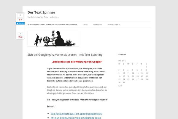 Twenty Twelve theme site design template sample