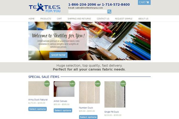 textilesforyou.com site used Customdesign