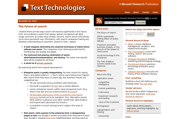texttechnologies.com site used Monash