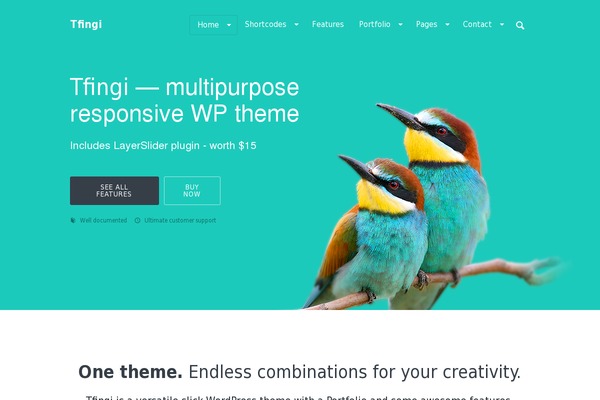 Tfingi theme websites examples