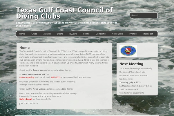 tgccdiving.org site used Parallax-effect