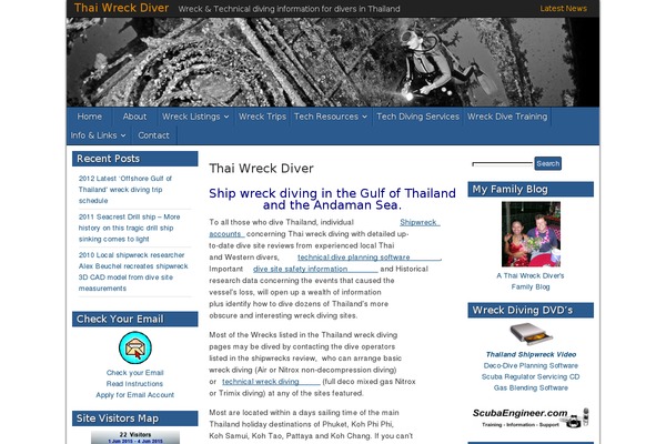 thaiwreckdiver.com site used Frontier