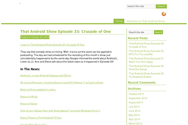 thatandroidshow.com site used Android
