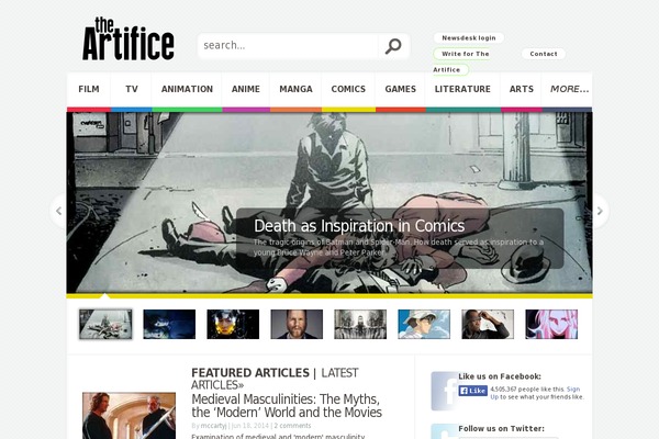 the-artifice.com site used Ta