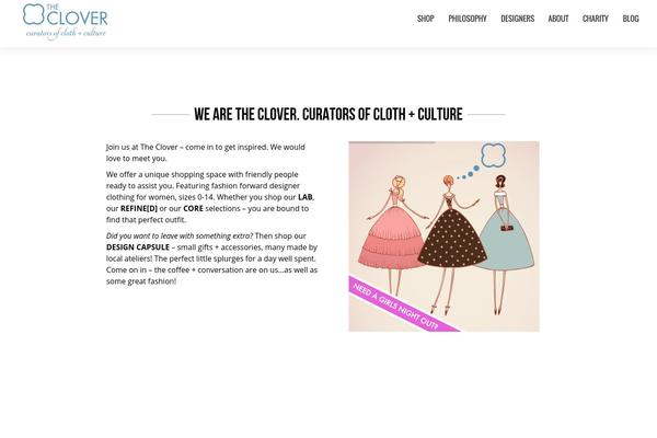 the-clover.com site used Clothing-store