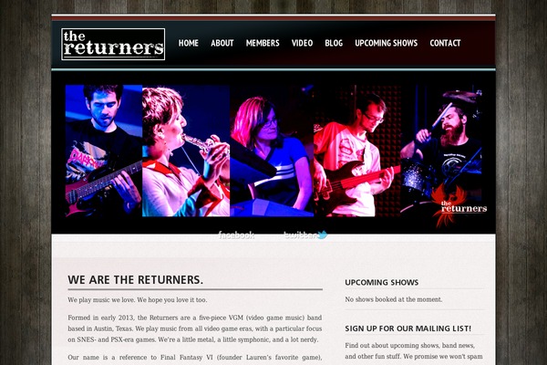 the-returners.com site used Adventurer